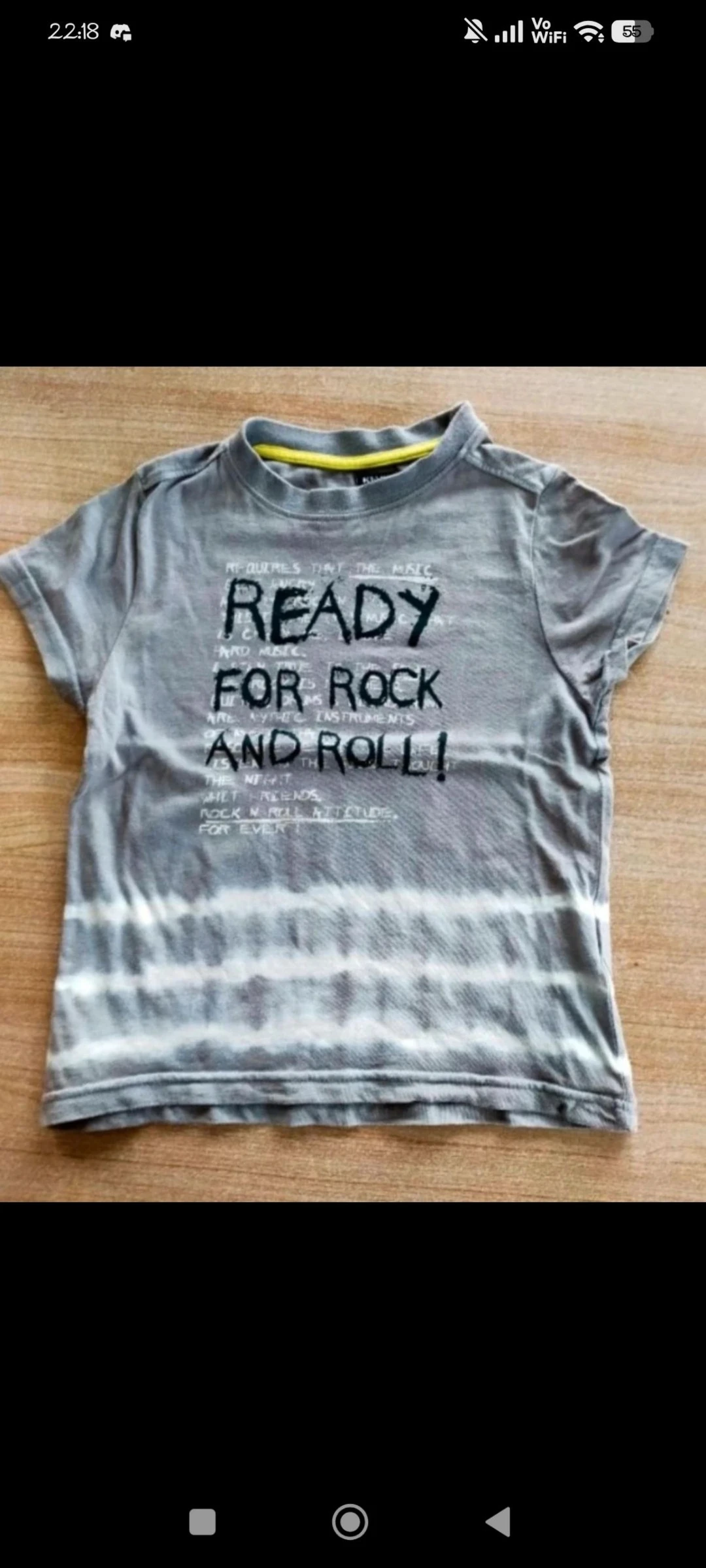 👕 T-shirt gris Ready for Rock and Roll – 4 ans